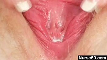 Redhead Amateur Lady Stretching Her Red Hairy Pussy
