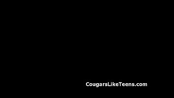 Gorgeous Blonde Teen Gets Her Shaved Pussy Licked By Big Ass Cougar