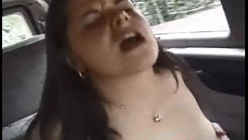 Pale Brunette Mary Gets Trashed In Van.