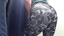 Big Ass In White Panties In The Fitting Room Tries On Tight Leggings, While The Camera Watches. Chubby Milf. PAWG Close Up.